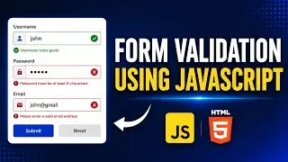 HTML FORM VALIDATION USING JAVASCRIPT | REGISTRATION FORM VALIDATION USING JAVASCRIPT