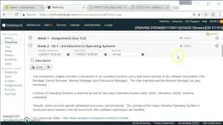 CISY 217 Operating Systems   Course Overview Spring 2017