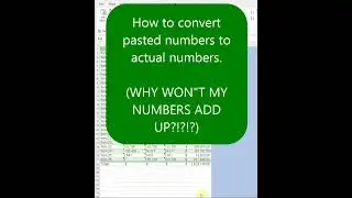 Why your numbers will add cell by cell, but won't sum! How to convert unconvertable text to numbers.