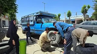 again in the city; An eventful day for Muhammad's family. From car wheels to nomadic tents
