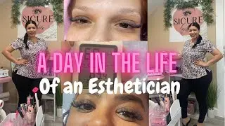 DAY IN THE LIFE OF AN ESTHETICIAN| EYE LASH EXTENSIONS & FACE WAX, SETTING UP STEAMER