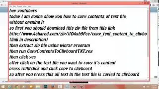 how to copy textfiles without opening it (with just simple click)