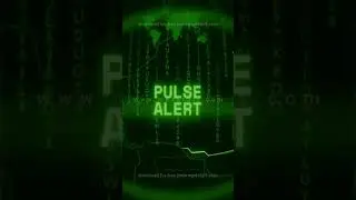 PULSE ALERT   Retro CRT green screen glitch text animation