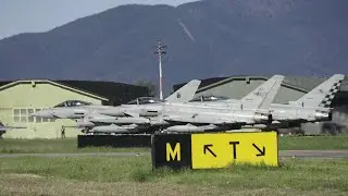 Eurofighter EF-2000 Typhoon takeoffs / landings - Grosseto Air Base - 100 YEARS Italian Air Force