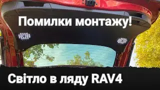 Додаткові ліхтарі  у багажник Toyota RAV4 XA50