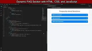 Dynamic FAQ Section with HTML, CSS, and JavaScript | Step-by-Step Guide
