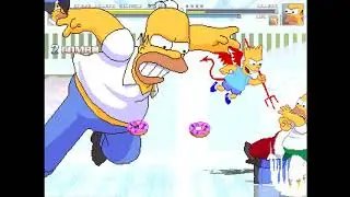 MUGEN Fight | Cheap Homero Simpson VS Homero (X4)
