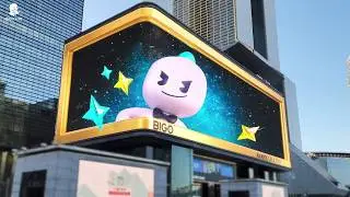 BIGO LIVE - BIGO is lighting up Seoul! 🎉Spot our DINO on the giant 3D billboard! 🧐