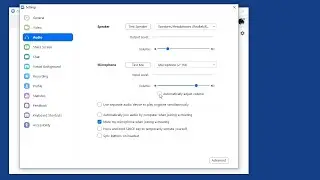 Zoom audio settings for playing music