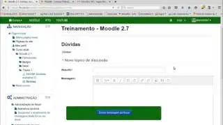 Enviando uma mensagem ao fórum de um curso no Moodle