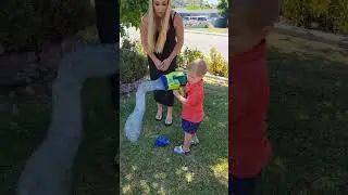 Trying the Viral Bubble Machine! 🫧✨️ #shorts #amazonfinds #toddlermom