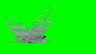 Car falling into water green screen FREE
