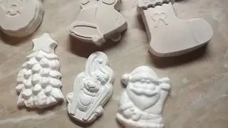 Новогодние поделки из алебастра (гипса)