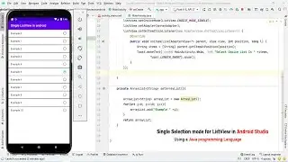 Single Selection mode for ListView in📱 Android Studio 📱 using a Java Programming Language?