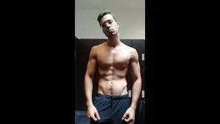 locker room muscle flex