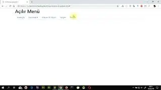 Bootstrap Dropdown Menu - Bootstrap Açılır Menü Nasıl Yapılır?