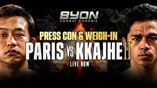 PARIS VS KKAJHE II WEIGH-IN & PRESS CONFERENCE BYON COMBAT SHOWBIZ VOL. 1!