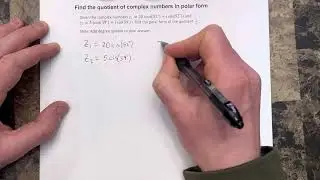 Find the quotient of complex numbers in polar form