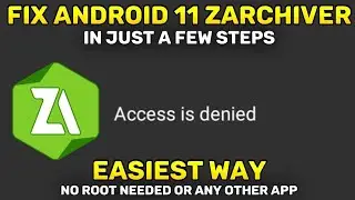 Fix access denied problem in zarchiver|||| How to fix access denied problem in zarchiver.