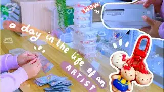A Day in the Life of an Artist 🍒 Moving Back to Home Studio | Omezizy Label Printer | Studio Vlog