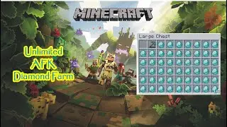 Unlimited AFK Diamond Farm | for Minecraft PE | New trick
