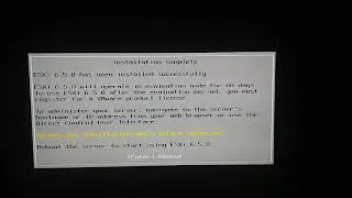 VMWare ESXI 6.5.0 Customized by ESXI Customizer 2.7.2 | No Network Adapter Solution