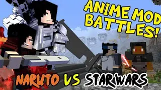 THE NINJA VS THE SITH! || Minecraft Anime Mod Battles 6 (Sekwahs Naruto Mod vs Star Wars Mod)