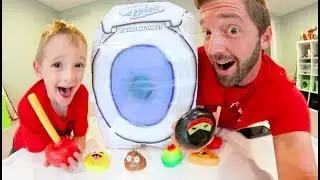 Father & Son STICKY NINJA TARGET PRACTICE! / Plungers, Pizza, & More!