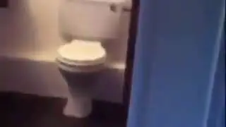 Exploding toilet injures man