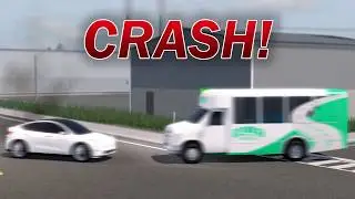 Bus Driver CRASHES While DRIVING!