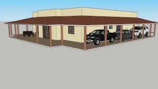 Casa de Fazenda 3d - Maquete Eletrônica (sketchup)
