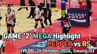 ROUND'1', GAME '2' MEGA Highlight, 메가 주요장면 PEPPER vs RS #volleyball #mega #megatron #megawati