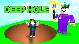 I dug the deepest hole with OVERPOWERED pickaxe On Roblox