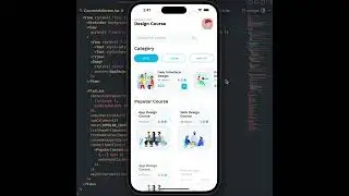 Free Design Course UI template created in react native | 