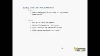 12  Backup and Restore Virtual Machines