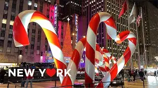 [4K]🇺🇸 NYC Christmas Walk🎄🎁🎅: Festive Vibes on 5th & 6th Ave | Nov. 2024
