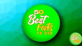 50 Best Free Fonts To Use | Fonts For Designers and Youtubers