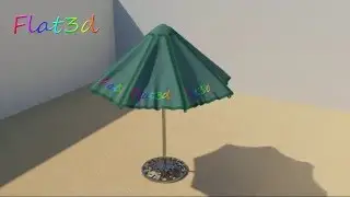 3ds Max mCloth 3d Animation - Umbrella / Parasol