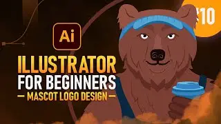 Adobe Illustrator for Beginners #10 | Mascot Logo Design (pt.3)