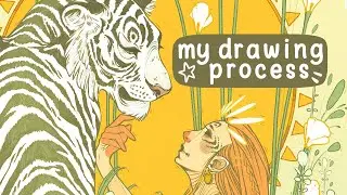 my drawing process in clip studio paint | digital illustration ✿