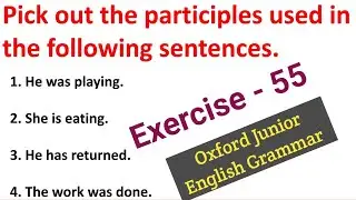 Oxford Junior English Grammar Exercise 55 | Participle | Junior English Grammar Ex 55 | @English801