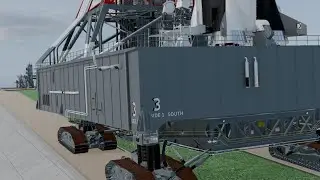 Apollo: Mobile Launch Pad Placed at Launch Site (Blender Animation)