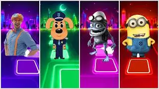 Blippi - Sheriff Labrador - Crazy Frog - Minions - Tiles Hop EDM Rush