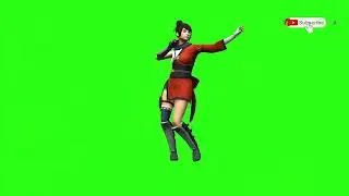 Climbing girl| Girl clapping|Ten Different kind of girl poses| Green screen cartoon character