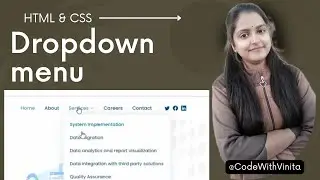 Dropdown menu using HTML & CSS|Basic dropdown menu|HTML & CSS Tutorial|