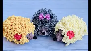 ВЕСЕННИЙ ЕЖИК ..ПОДРОБНЫЙ МАСТЕР КЛАСС..ПРЕДЛАГАЮ ДВА ВАРИАНТА..ЕЖИК КРЮЧКОМ..