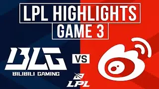BLG vs WBG Highlights Game 3 | LPL 2024 Summer Finals | Bilibili Gaming vs Weibo Gaming