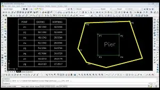 how to get coordinates table in AutoCAD? Surveyor