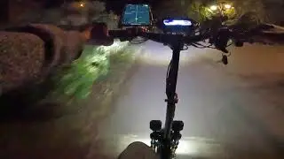 Тест фар арктик ночью в парке  Покатушки на Kugoo M5 Pro 2023года