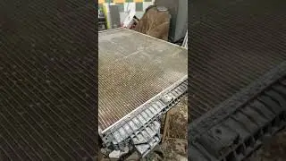 Ремонт замена пластикового бачка радиатора на алюминий Скания